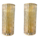 Lot de 2 appliques extra larges en verre de Murano et laiton