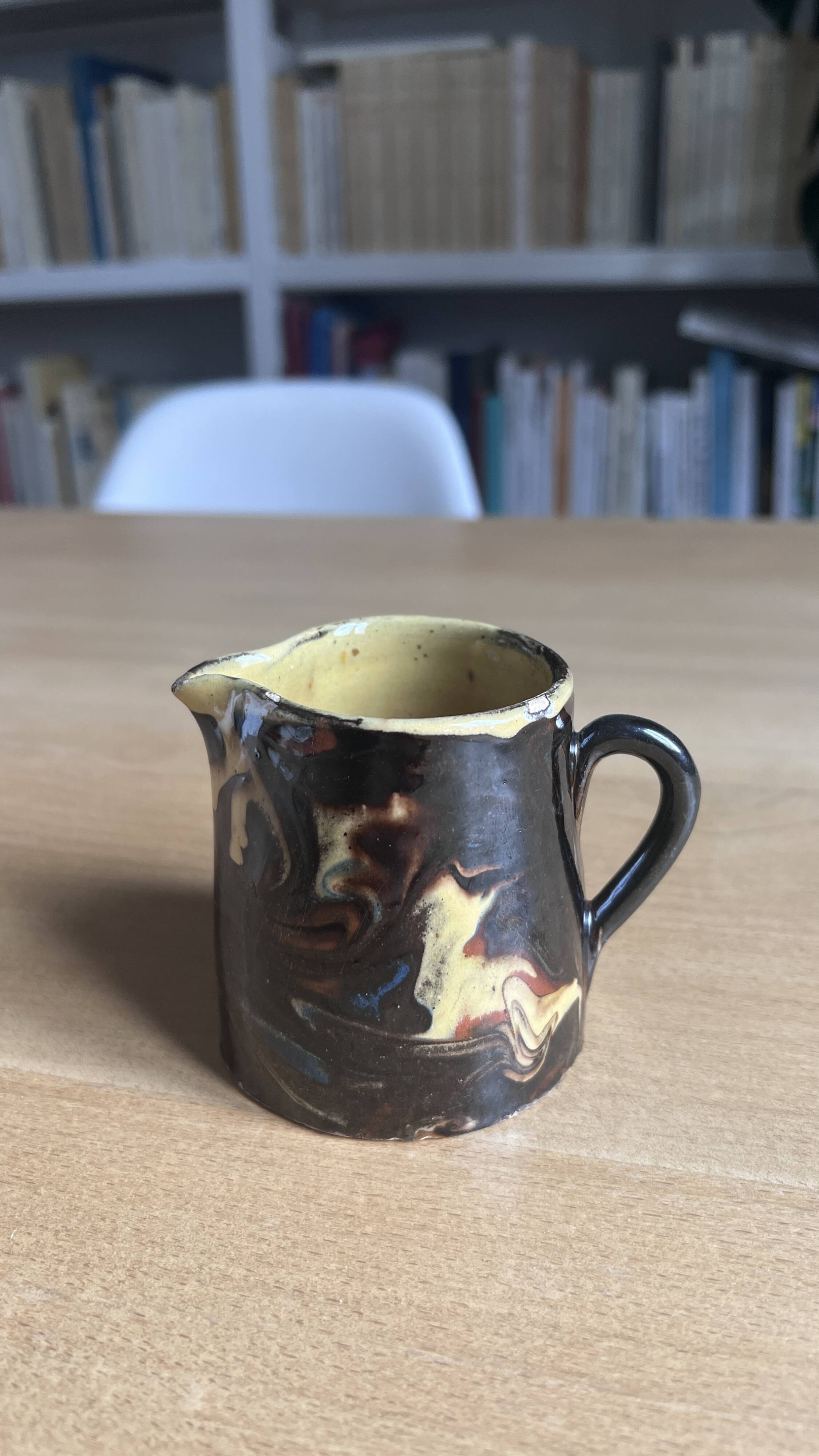 Pot à lait jaspé vintage Vallauris
