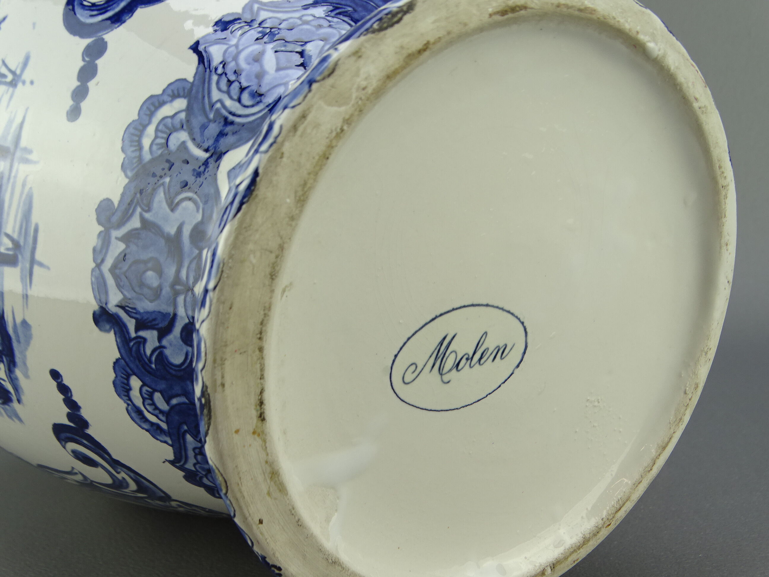 Earthenware vase from molen in holland