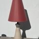 Cone-shaped ceramic lamp signed Le Dauphin