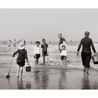 Photo ancienne à la mer, années 1900