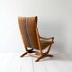Original Scandinavian Oak High-Back Armchair, Late 1960s