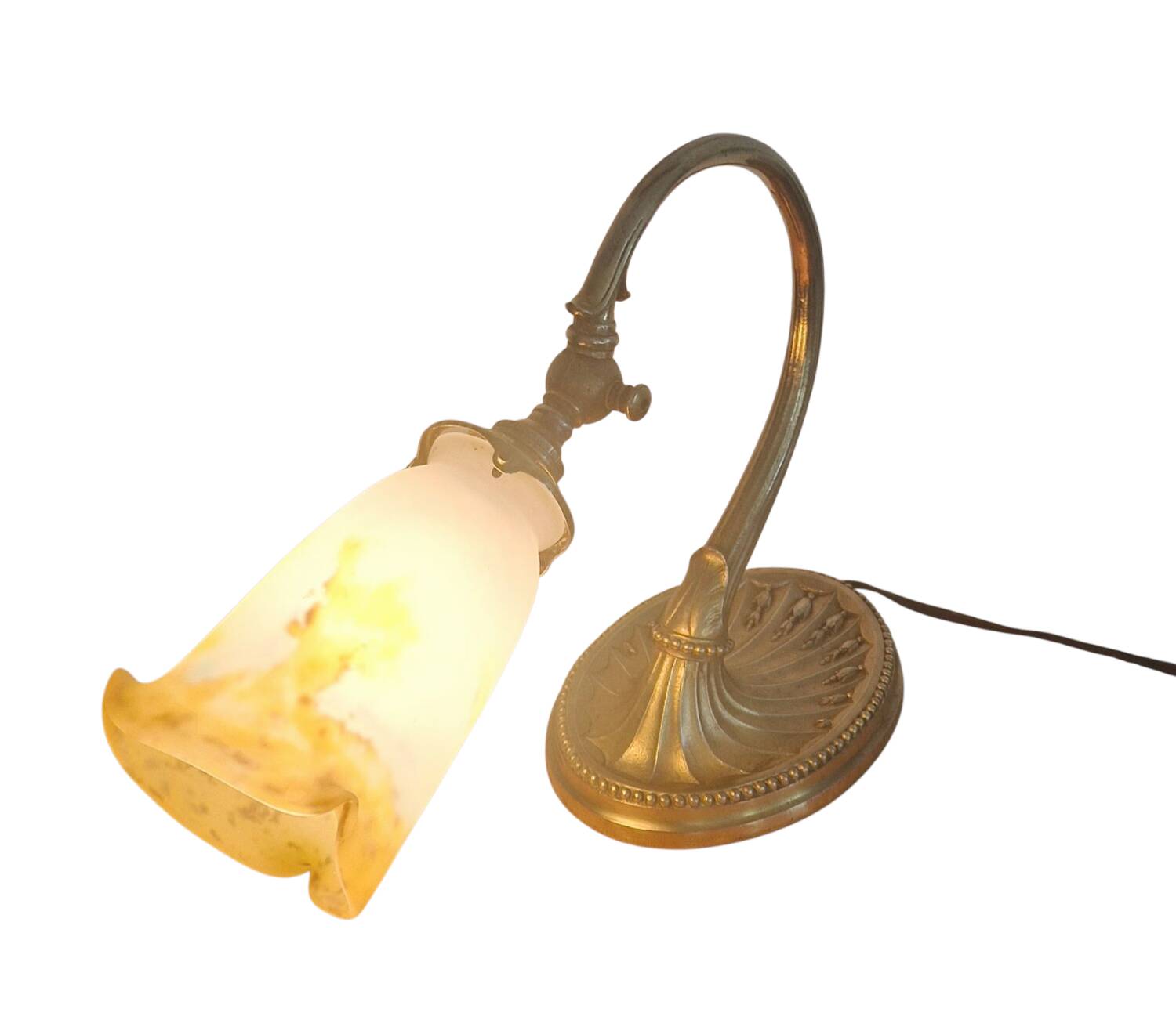 Art Nouveau lamp - Bronze and glass paste signed MüllerFrères - Circa 1910