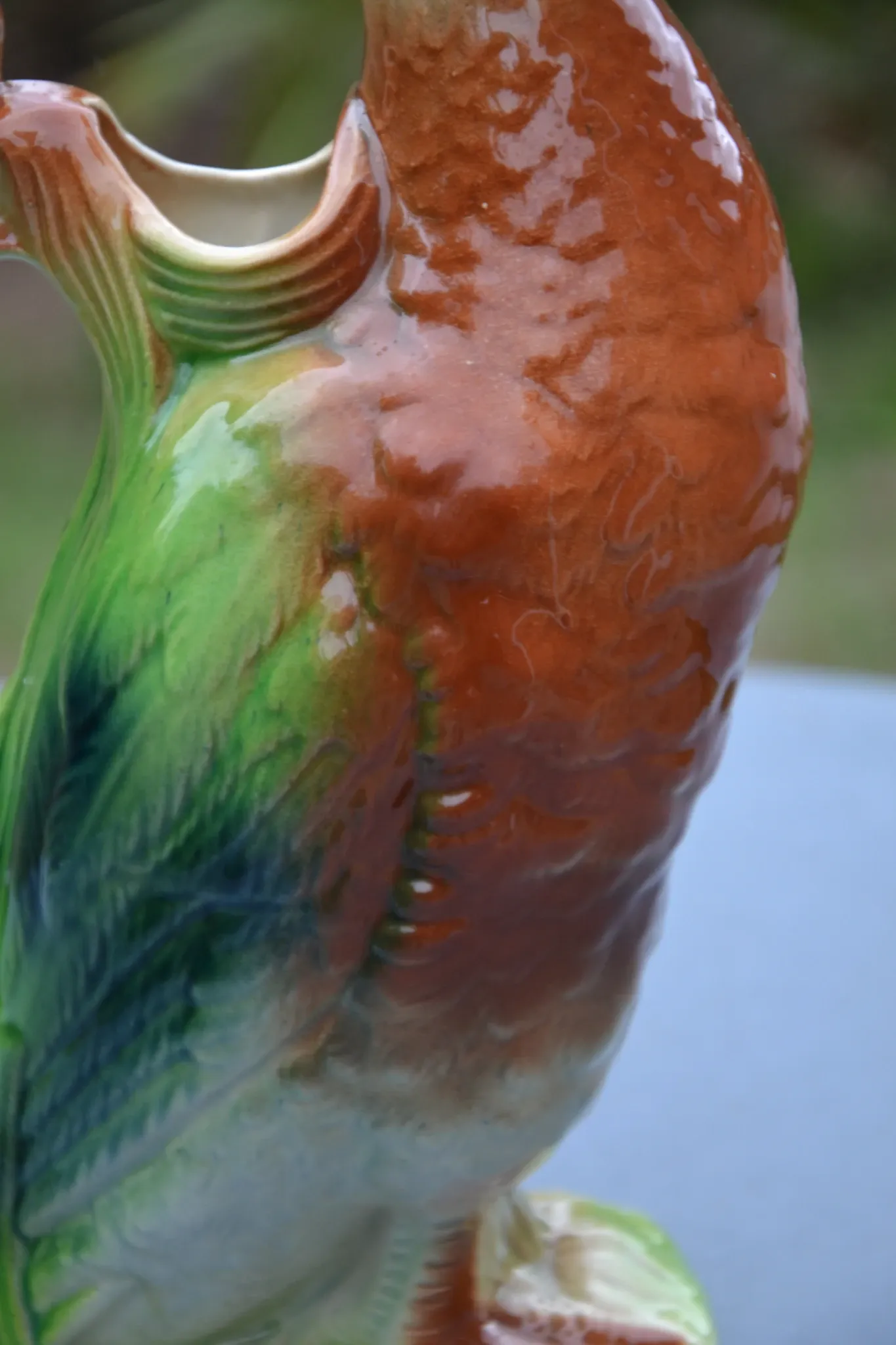 St Clément barbotine duck jug
