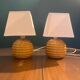 Pair of Laura Ashley solid wood lamp duo