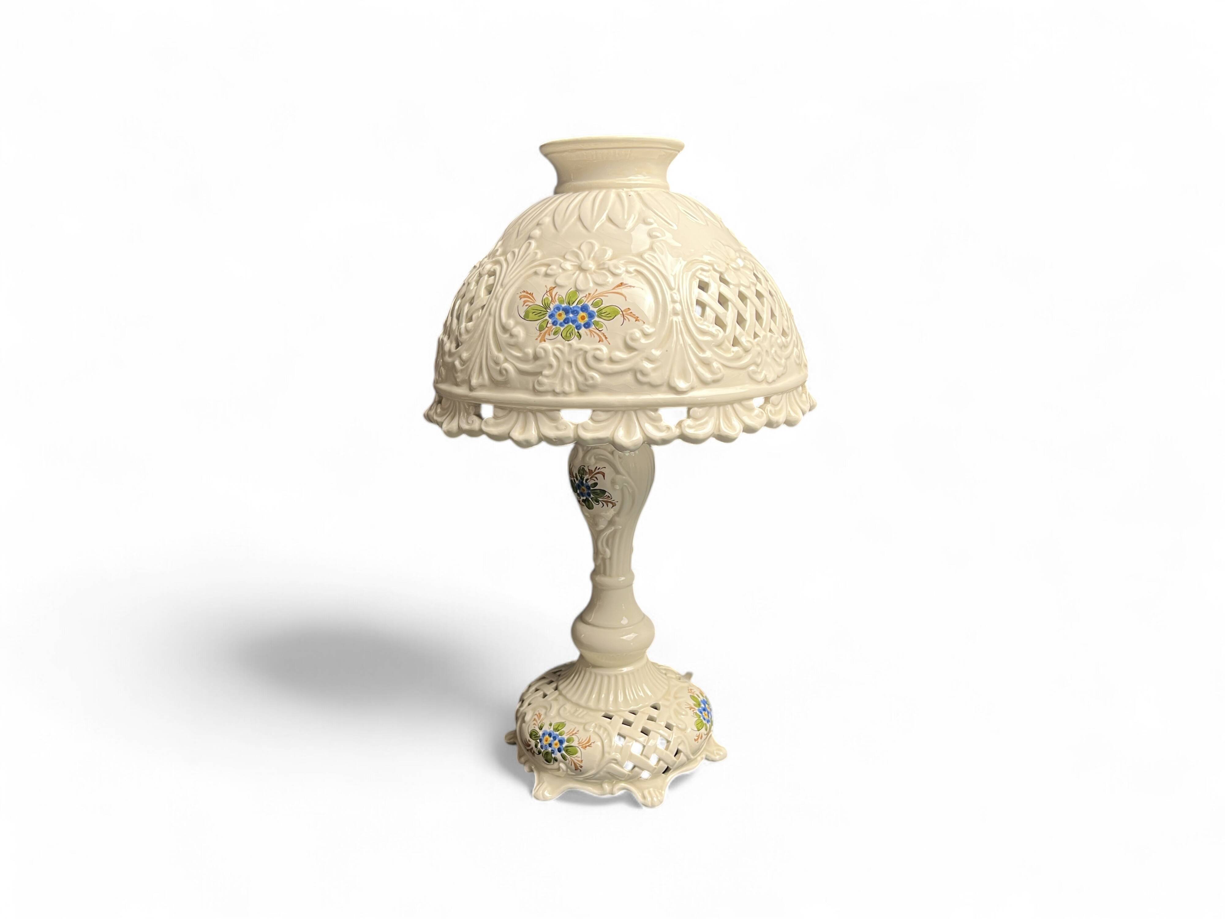 Bassano Italy 20th century earthenware table lamp