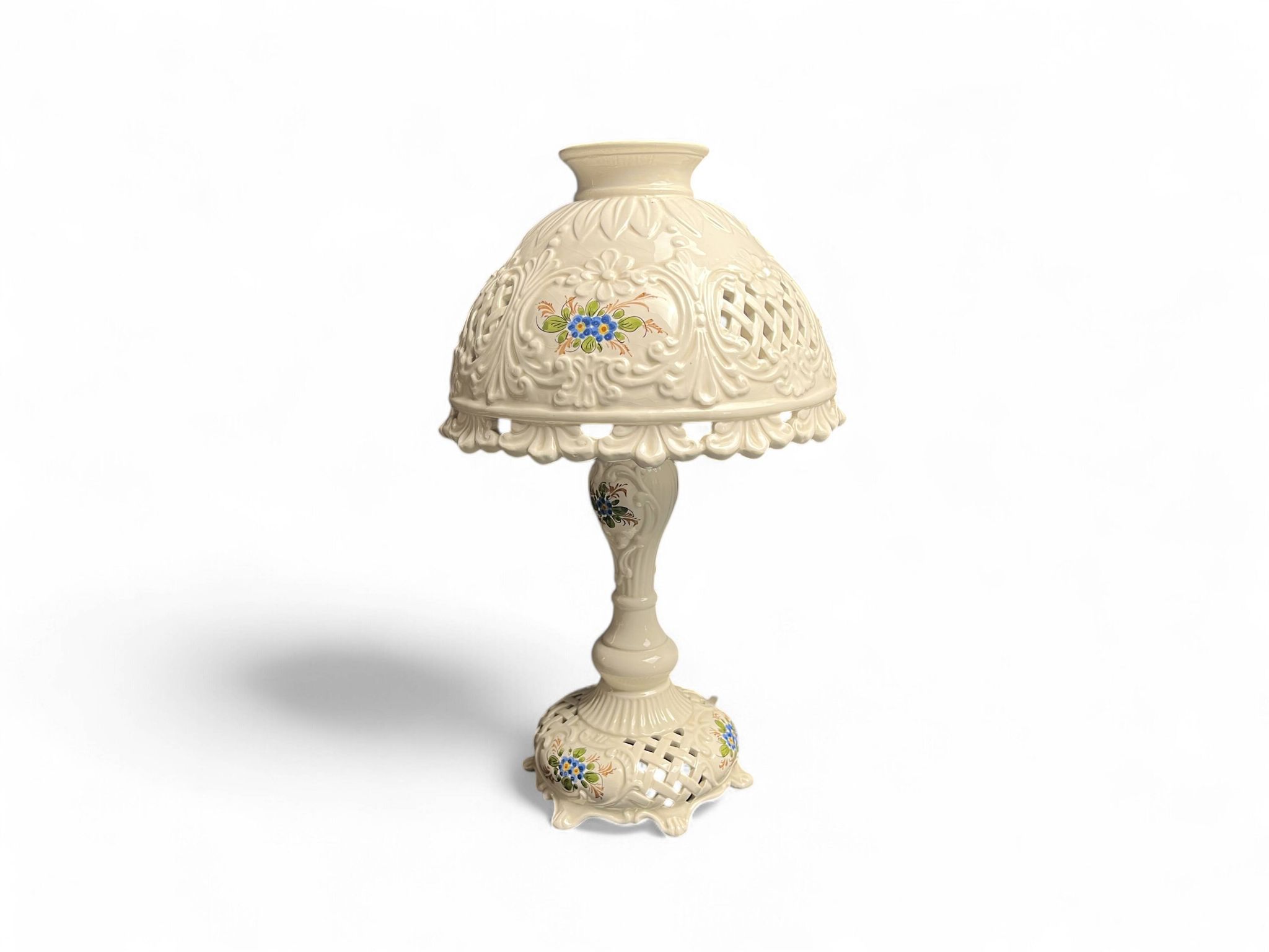 Bassano Italy 20th century earthenware table lamp