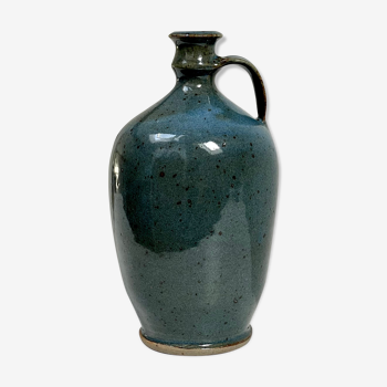 Vase en grès pyrité bleu