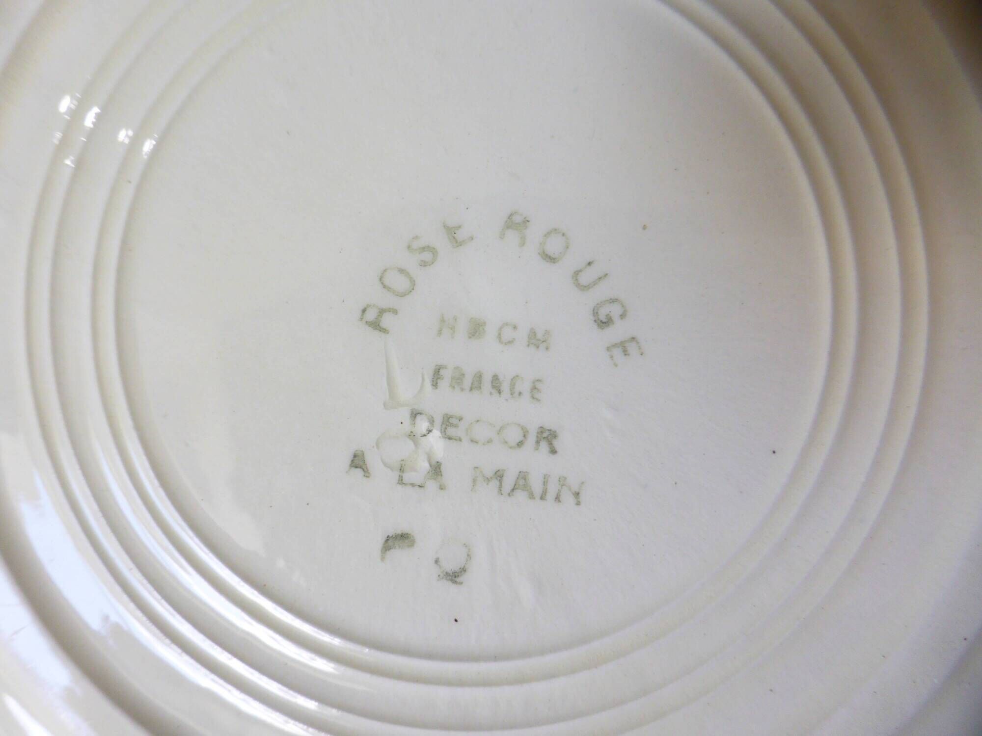 4 vintage deep plates from the HBCM factory 220633