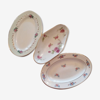 Lot de 3 plats vintage