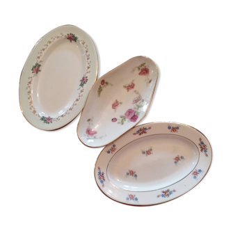 Lot de 3 plats vintage