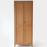 Armoire Parisienne Vintage Rénovée – Bois Brut – Années 50