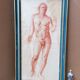 Large Sketch / Sanguine Painting of a Naked Man, signed ROULOT 66