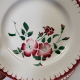 4 assiettes à dessert Sarreguemines épernay faïence vintage