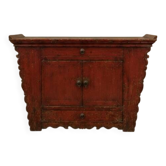 Antique red lacquer Chinese buffet – Shanxi – elm – approx. 140 years old