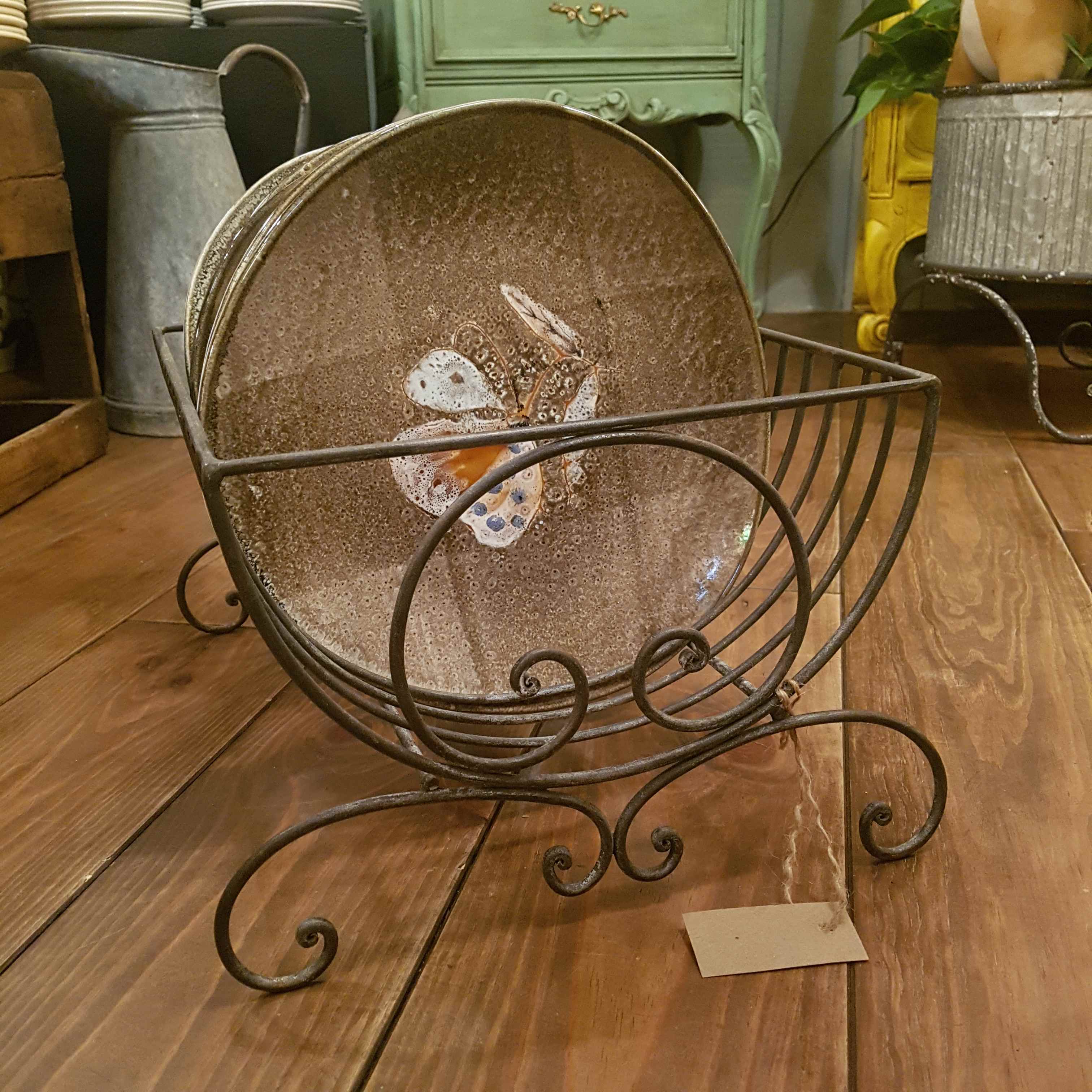 Metal plate holder display