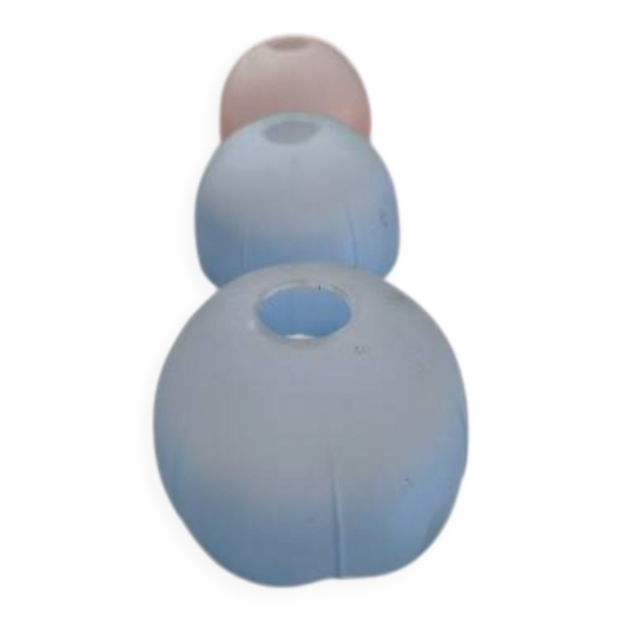 Set of 3 vintage suspensions in blue and pink opaline glass.