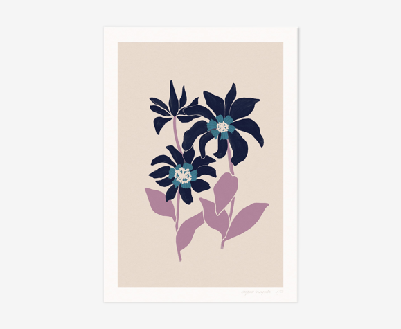 Affiche a4 "flowers n°1"