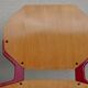 Set of 4 Design Chairs Rio Fröscher 1985 Postmodern Red Wood
