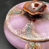 Purple round ceramic box