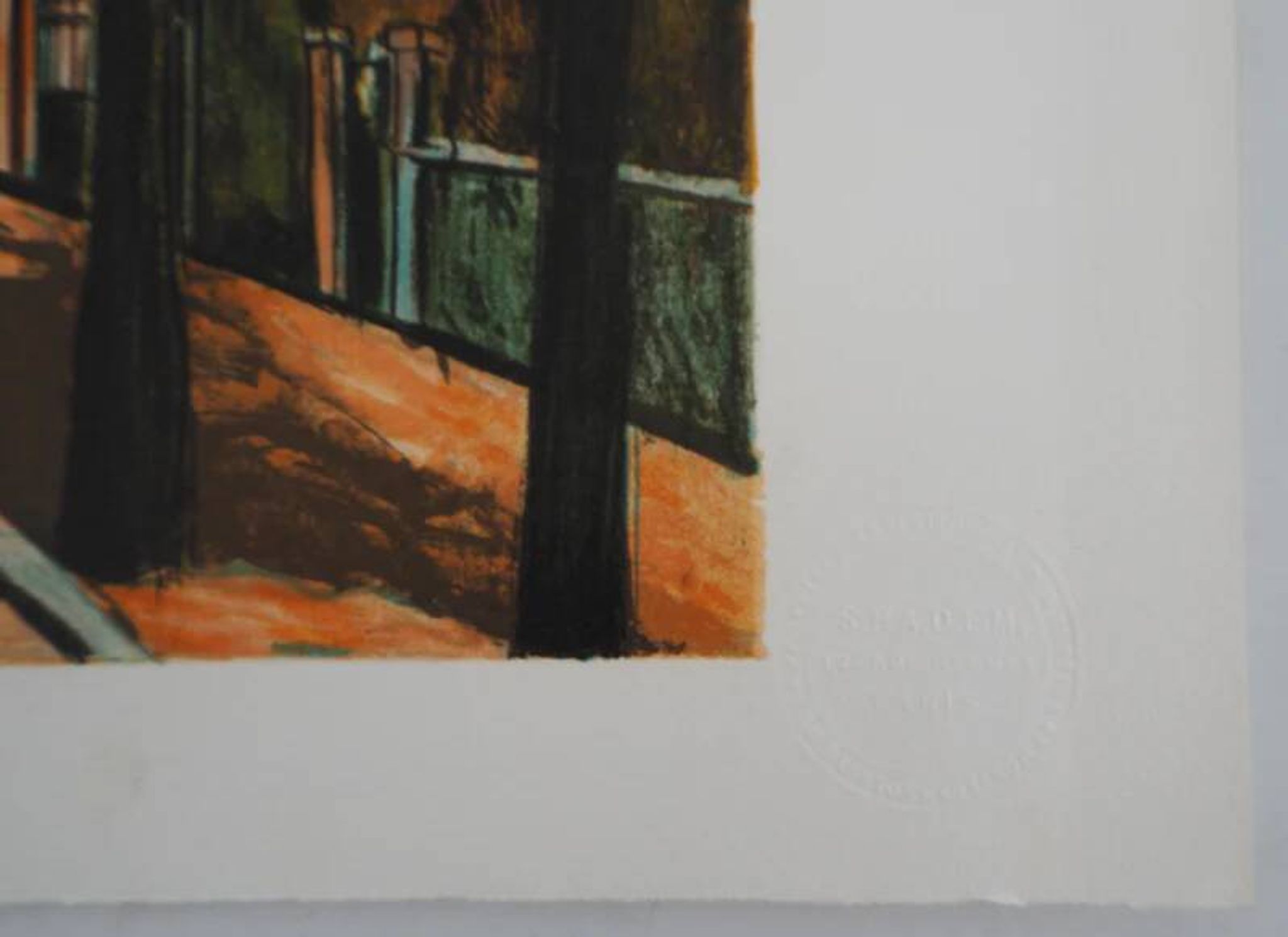 Maurice Utrillo: La Vacheresse, national road to Anse (Rhône), signed lithograph