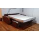 Art Deco leather convertible sofa