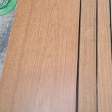 Shelf 1950 to 60 string wood veneer with rod on the edge of the shelf h60x17x50