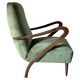 Midcentury modern Green Velvet Armchair, Guglielmo Ulrich, Italy 1950 's