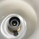 Paire de suspensions tulipe blanche et laiton