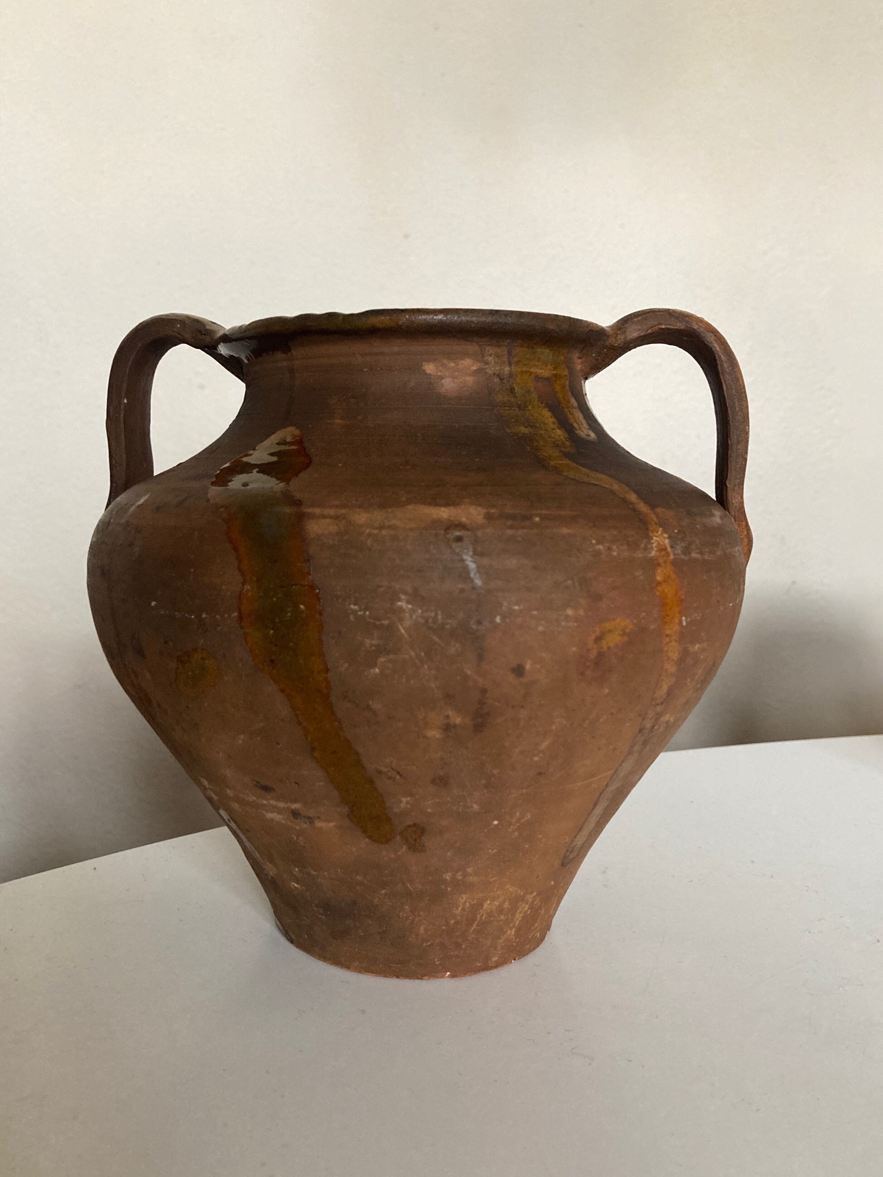 Jar pot graissier 19e XS in glazed earth