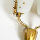 Beautiful large Mid Century Modern wall lamp made of brass and glass