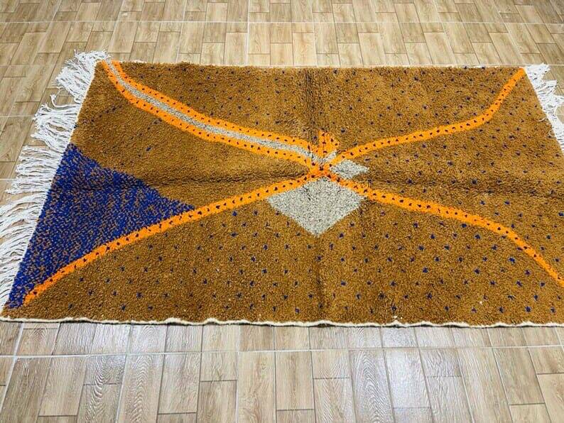 Tapis beni ouraine fait main taille 100 x 200 cm