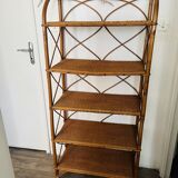 Rattan bookcase shelf