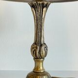 Solid brass lamp and vintage fabric