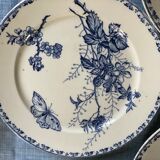 Lot of 7 plates, motiv flower and butterfly