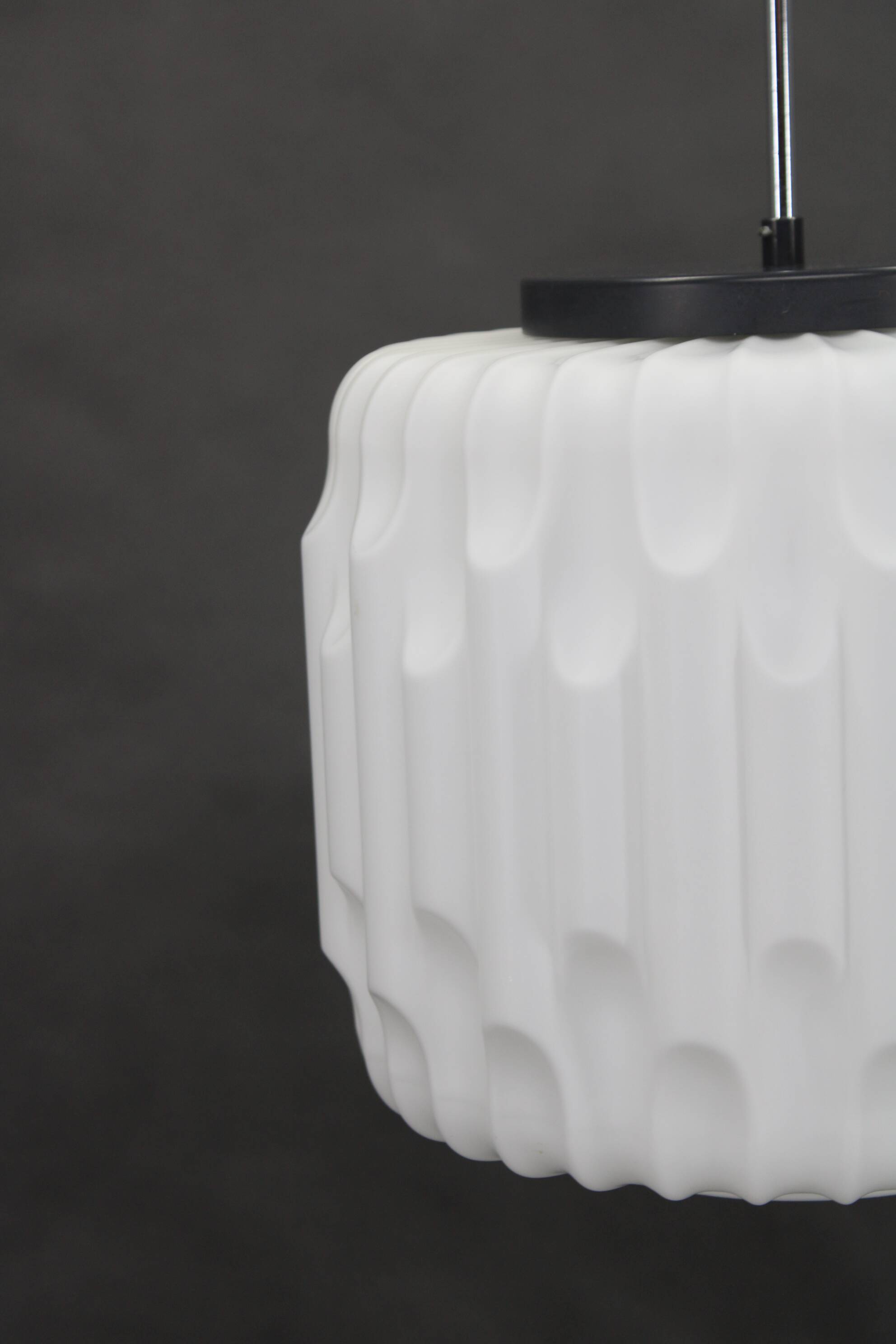 1970s Glass Pendant Light, Czechoslovakia