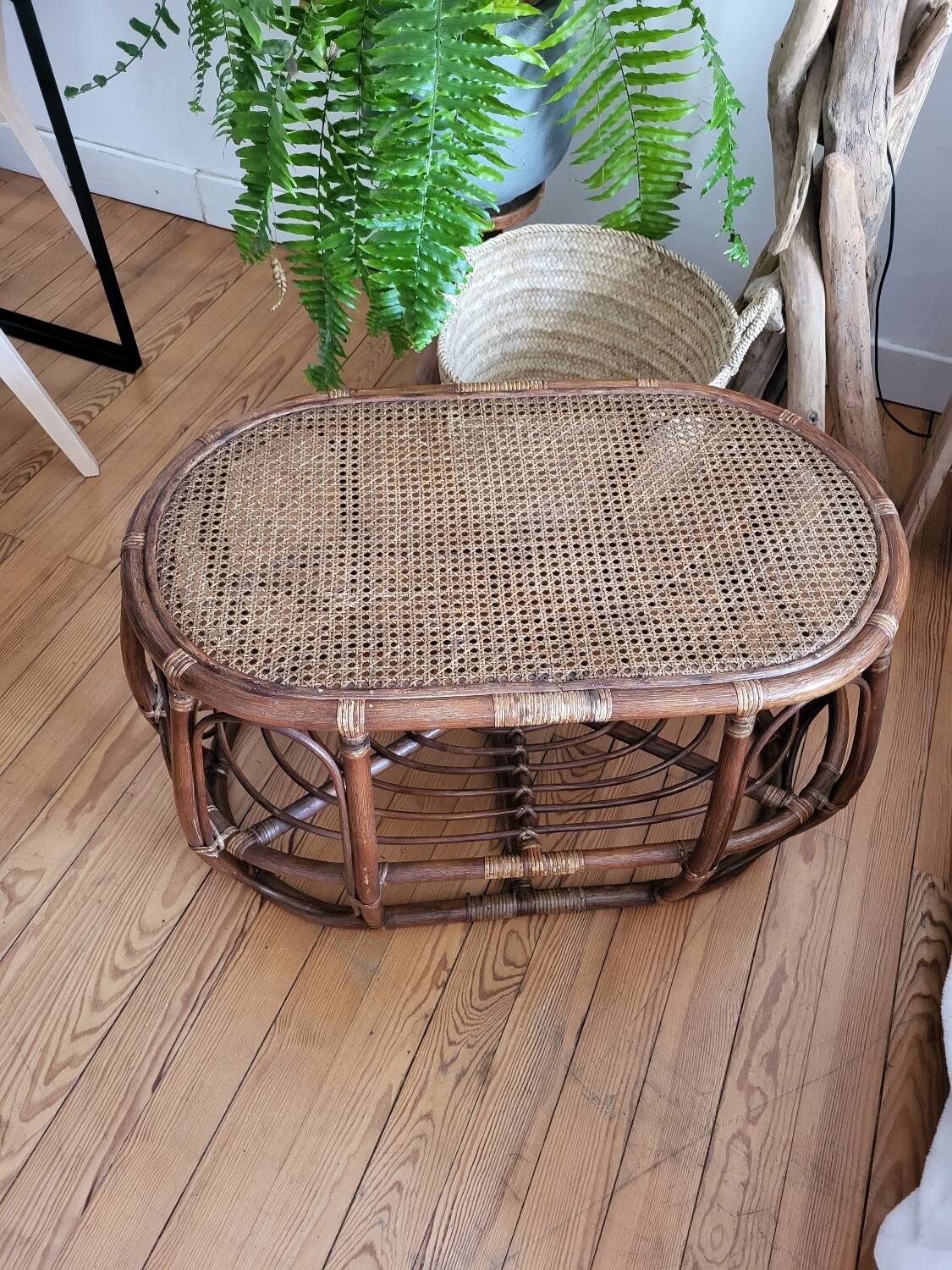 Rattan coffee table