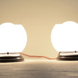 Pair of white Functionalism table lamps - 1930s Germany