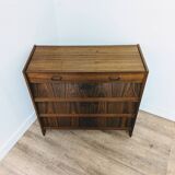 Vintage Scandinavian wooden shoe cabinet