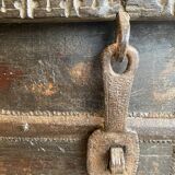 Large Indian chest on wheels early 20th century