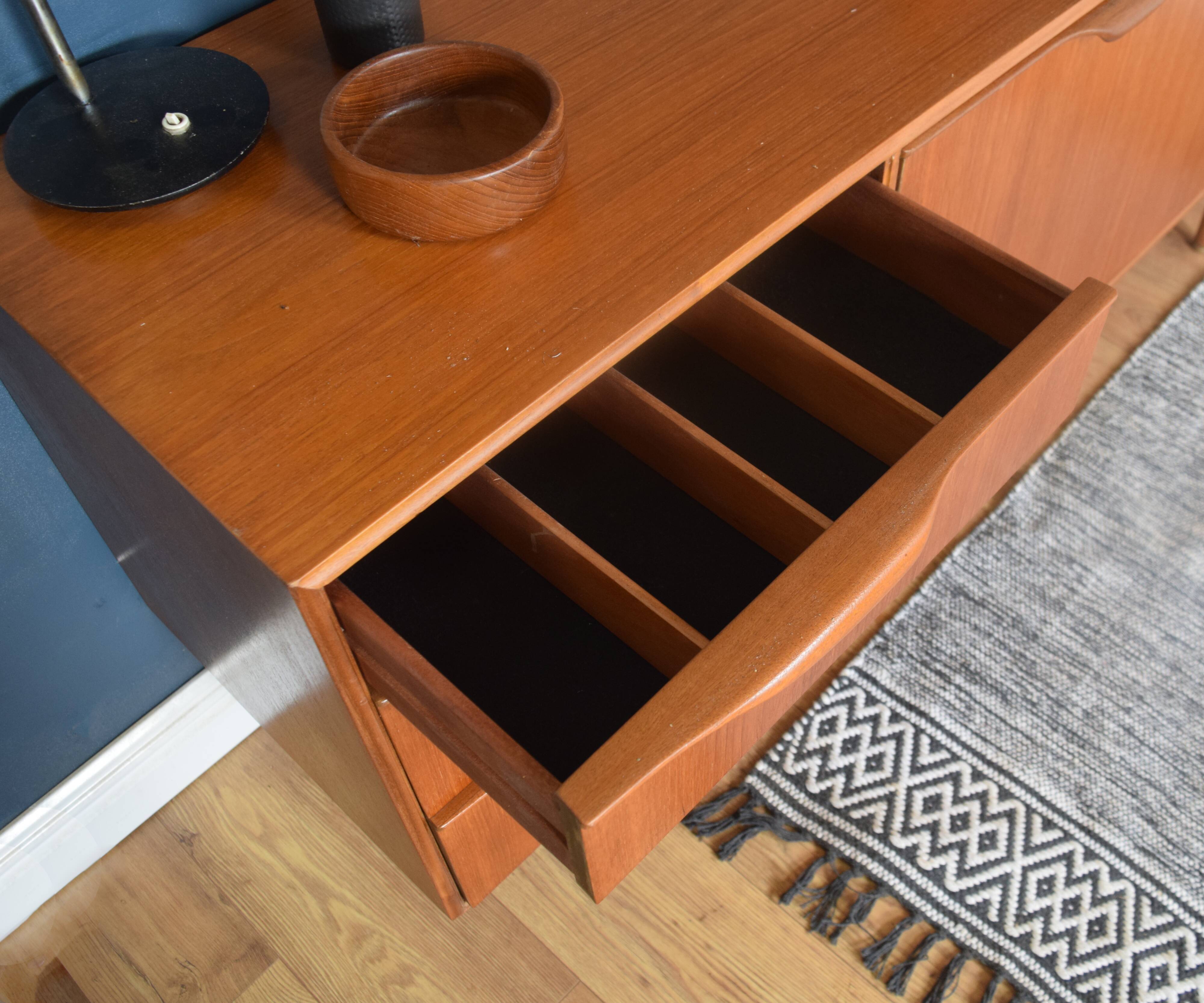 Restored Teak 1960s Long Mcintosh Dunvegan Teak Sideboard