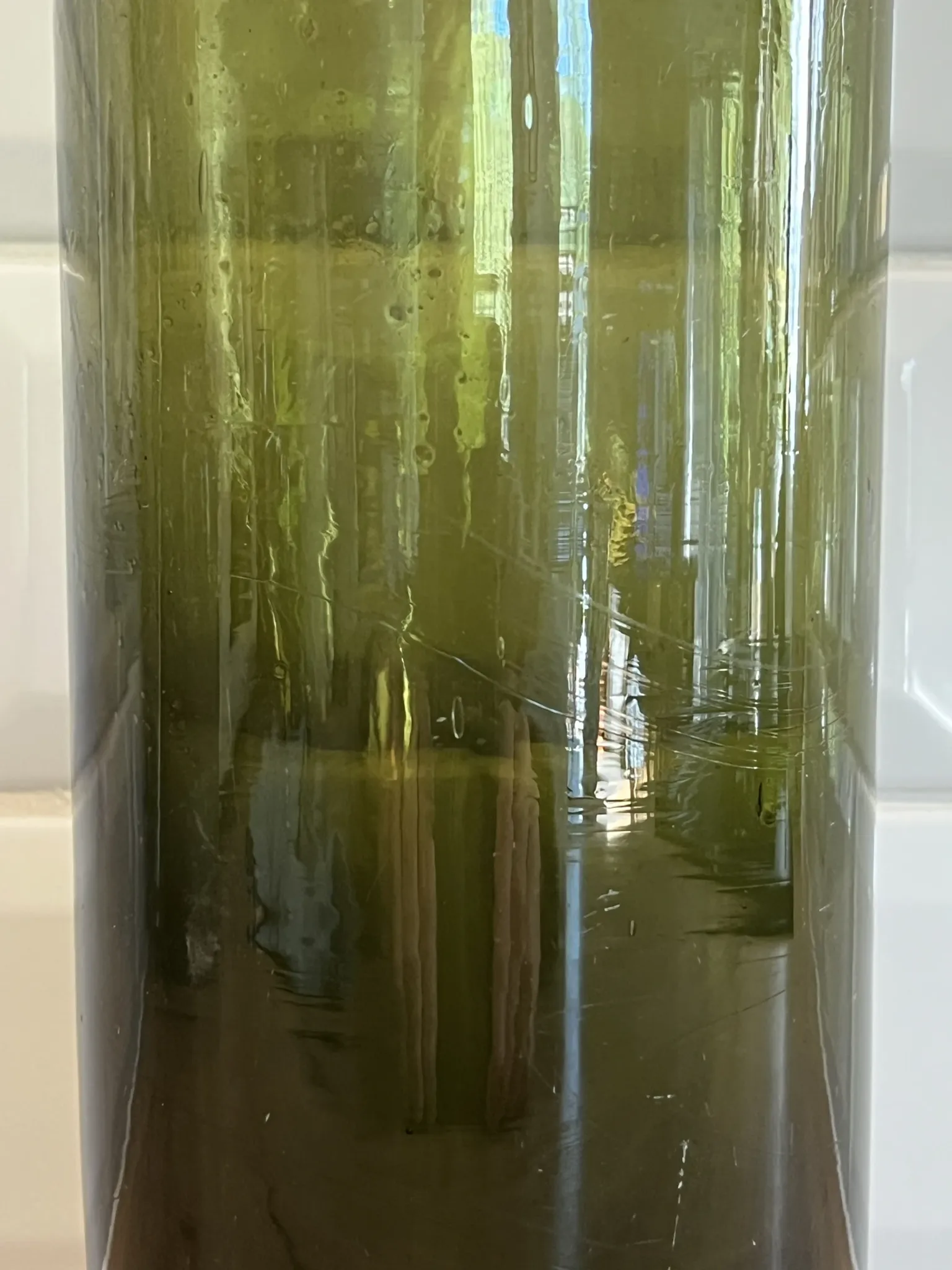 Glass vase bottle