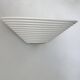 Vintage white lacquered metal and glass wall light, Denmark 1970s
