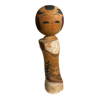 Kokeshi vintage hand painted wood