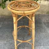 Pair of rattan stools