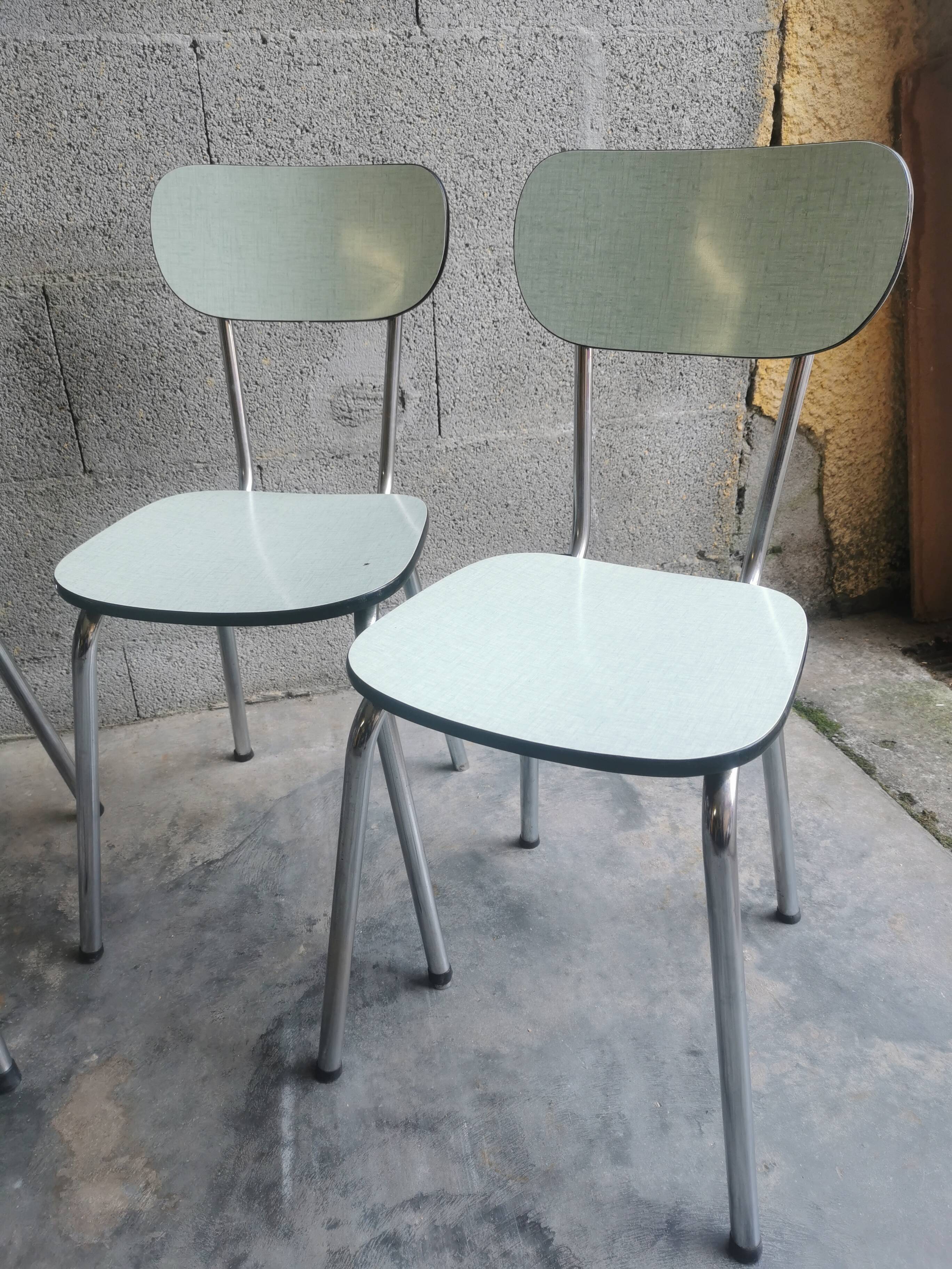 Set of 9 vintage formica chairs