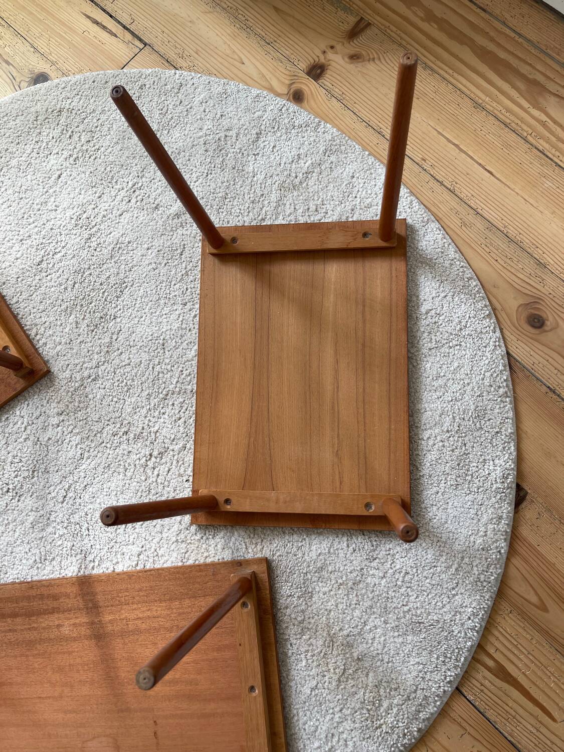 Scandinavian nesting tables in teak