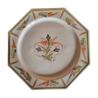 Assiette plat en faience de l'abbaye Notre Dame du Bec Hellouin 31 cm