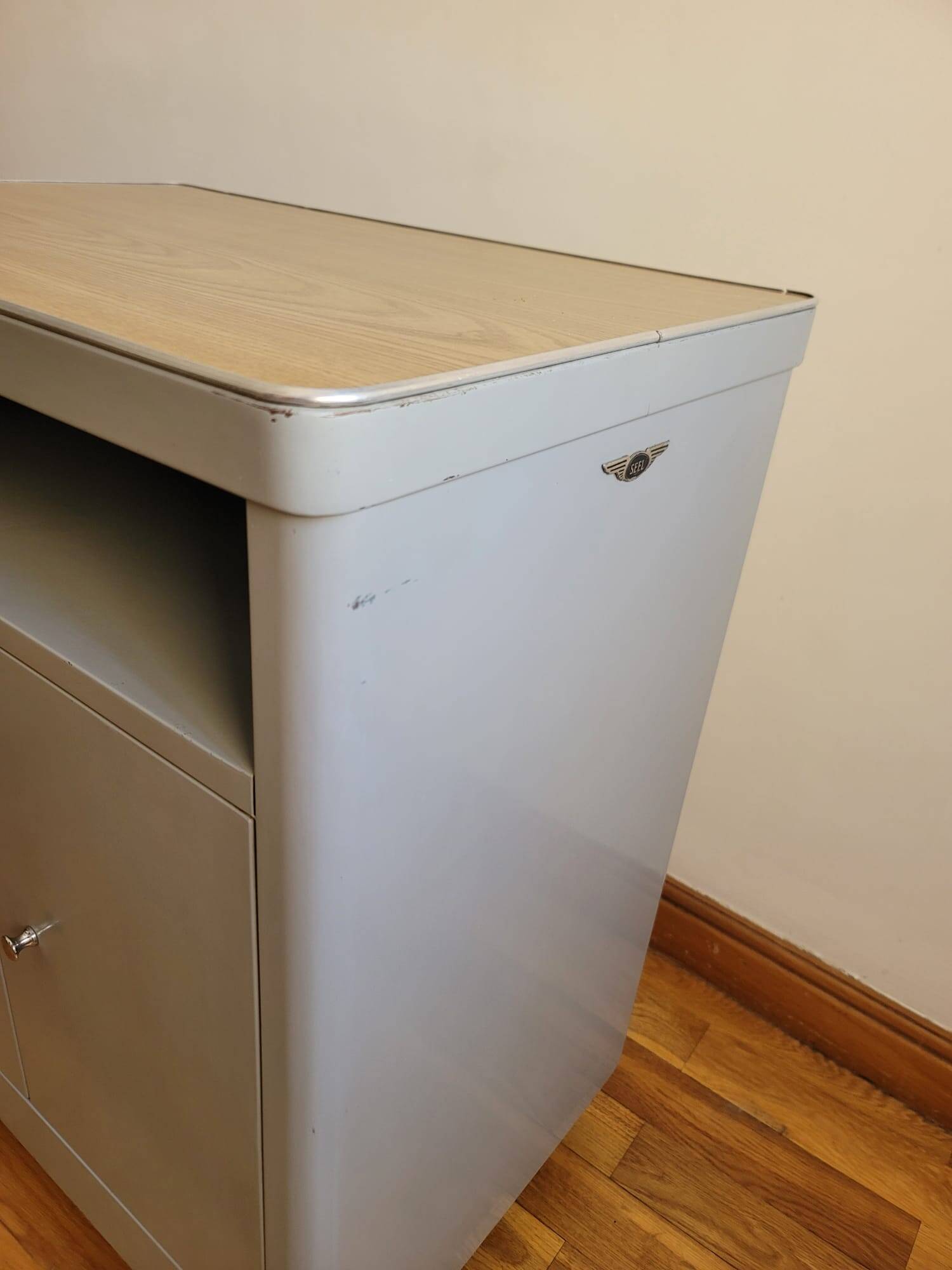 Vintage metal furniture on wheels SEEL, 1960s