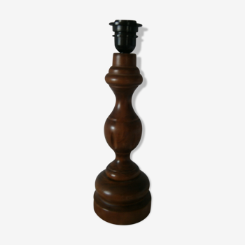 Turned wooden lamp foot